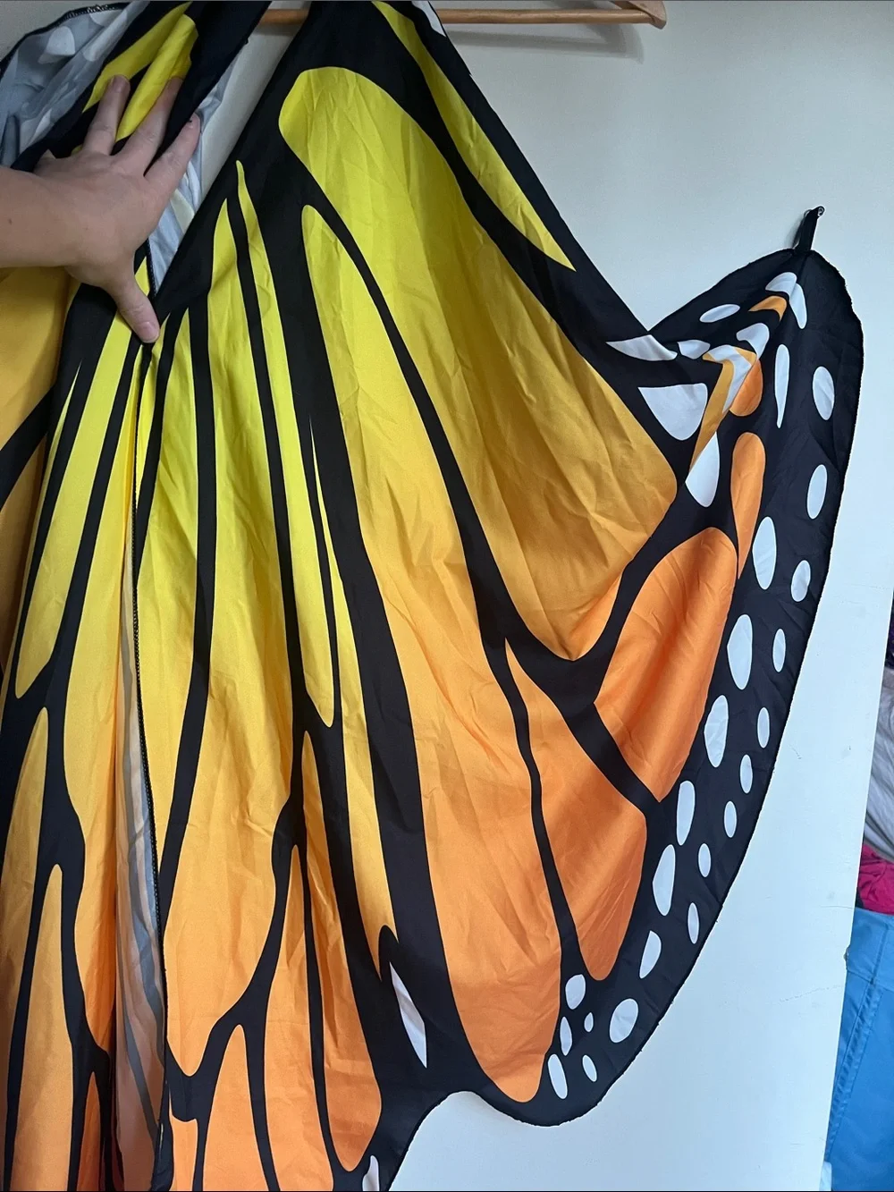 Kids Preteen Monarch Butterfly wings in Orange and Yellow
